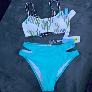 Brand new women’s swim suit with cactuses.